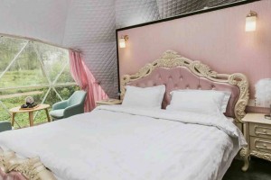 Rodzinny namiot kempingowy Luksusowy hotelowy namiot kopułowy o średnicy 6-8 m