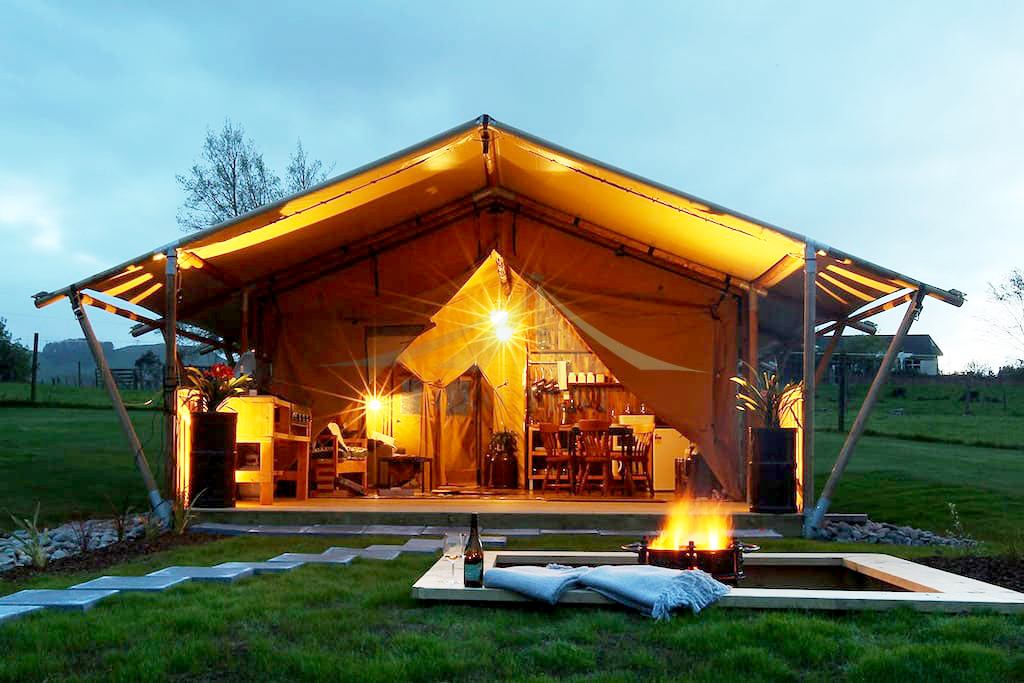 2019 High quality Luxury Safari Tent -
 Luxury glamping tent hotel wooden structure waterproof  canvas safari tent NO.027 – Aixiang