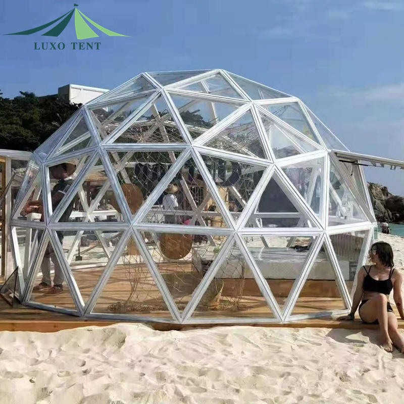 China Factory for Fabric Tent Shade Structure -
 Transparent  Glamping Glass Geodesic Dome Tent For Restaurant Hotel – Aixiang