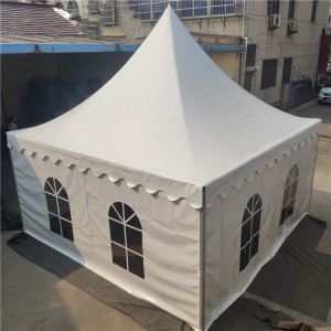 Luxus sátorparti 3X3 4X4 5X5 10X10 kültéri vászon Hatszögletű pavilon Pagoda sátor vízálló tetővel