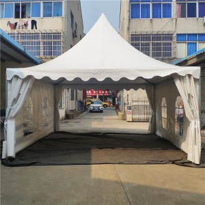Luxury marquee party 3X3 4X4 5X5 10X10 Outdoor Canvas Hexagon gazebo Pagoda Tent nga adunay waterproof canopy