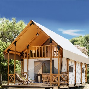 Luxuriöses Loft-Segeltuch-Glamping-Safari-Zelt
