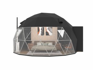 Black PVC Cover Half Transparent Dome Tent House
