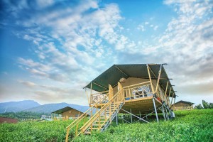 Vonkajší kemping rodinný dizajn luxusný hotel stanový safari stan na predaj za horúcich NO.028