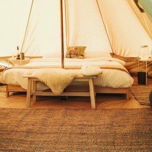 Tenda da campeggio glamping per tenda da campeggio esterna per tenda in tela per famiglie NO.010