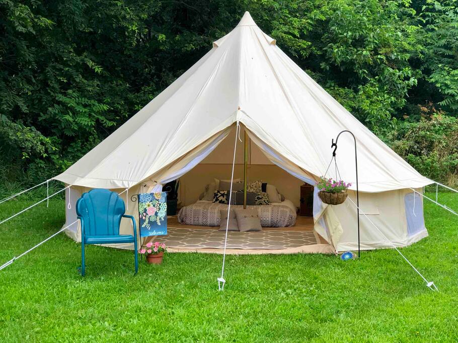 Glamping luxury camping house bell tent 3-6m diameter hot sale NO.031 Featured Image