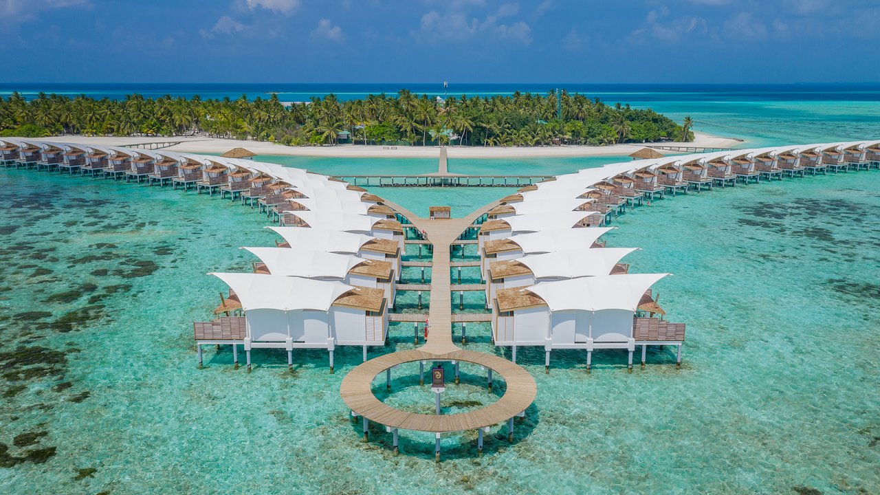 मालदीवमधील झिल्ली संरचना तंबू हॉटेल