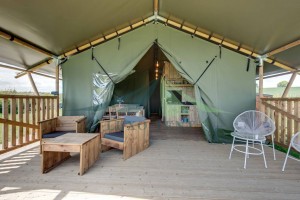Glamping Luxury Tent PVC Canvas memfilmkan Safari Tent NO.020