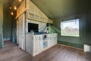 Luksusowy namiot Glamping Płótno PVC Folia namiot Safari nr 020