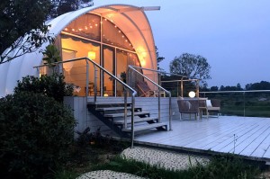 Nowy designerski namiot hotelowy Luxury Sea Shell House