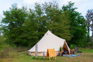 Glamping bell tent suitable for family camping with 3-6m diameter NO.026