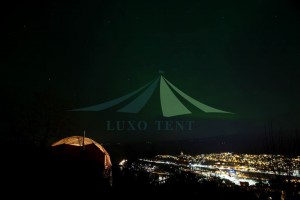 Glamping the 6m diameter dome tent with a view of aurora and wild snow Part.3