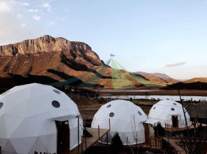 Tabă cupolă camping 6m diametru rezistent la apă