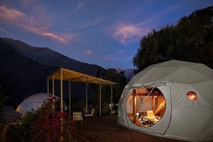 Очарователна палатка луксозен хотелски купол с диаметър 6-10м водоустойчива къща