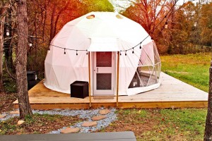 Khemah penjualan panas Glamping House Geodesic Dome For Camping Resort