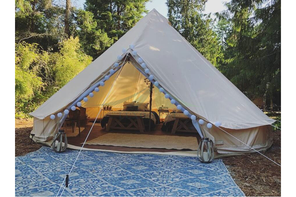 Good quality Geodesic Domes Polycarbonate -
 Cotton Canvas Bell Tent Safari Bell Tent 3m Glamping Bell Tent  NO.087 – Aixiang