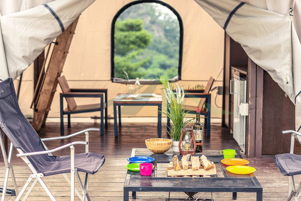 Chinese Professional Beach Tent Design Outdoor -
 Glamping villa luxury hotel tent safari tent for sale NO.006 – Aixiang