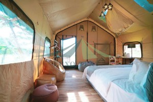 Glamping Luxury Tent for family camping canvas cover NO.021
