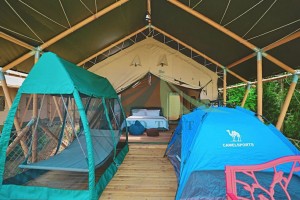 Tenda Glamping de Luxo para camping familiar com capa NO.021