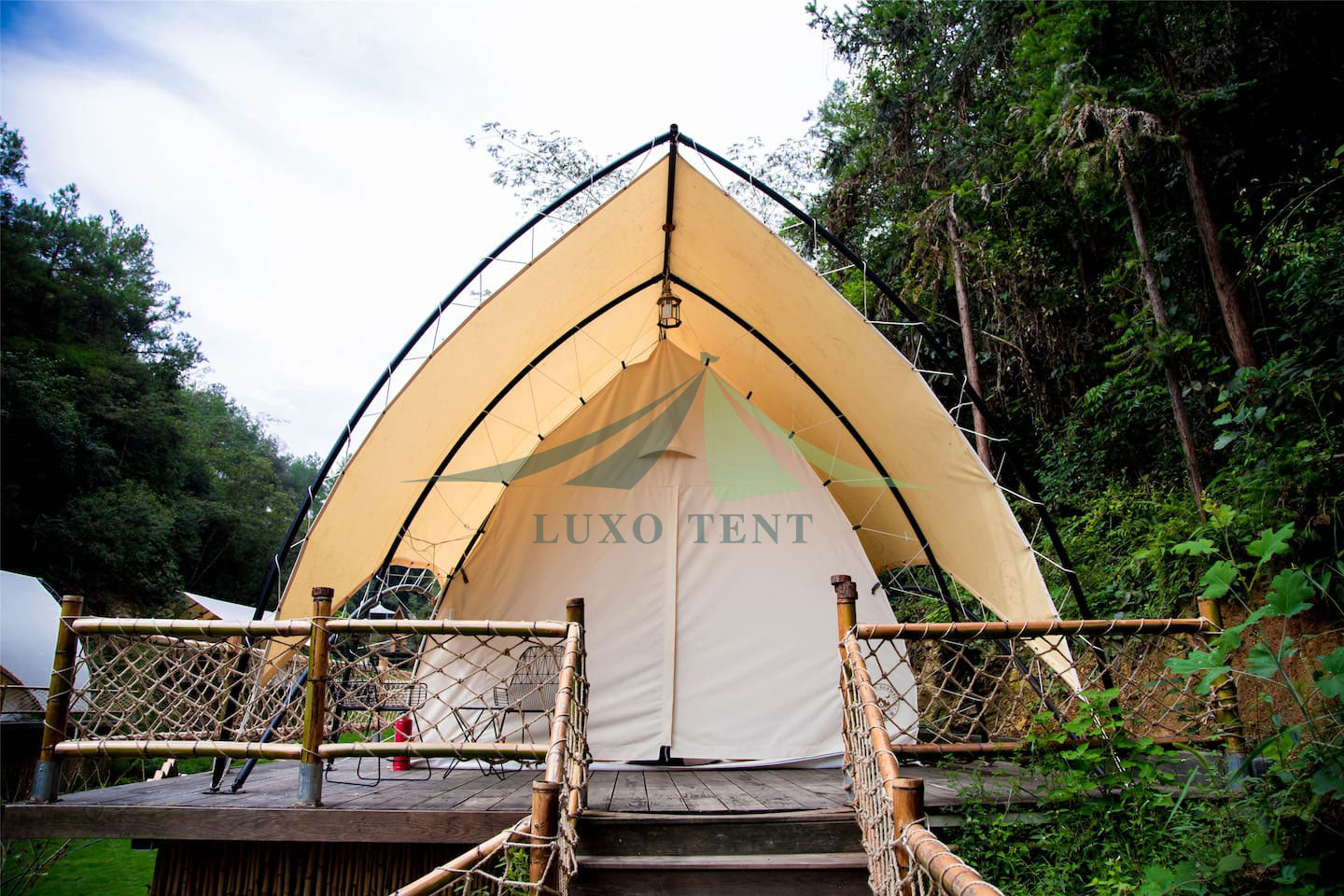 Factory selling Outdoor Customize Camping Tent -
 Glamping Luxury waterproof Tent for family camping canvas cover NO.022 – Aixiang