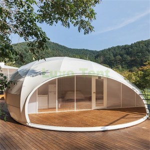 Nowy luksusowy namiot hotelowy w kształcie rosy
