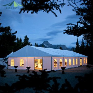 PVC prozoren šotor za poročne dogodke z aluminijastim okvirjem