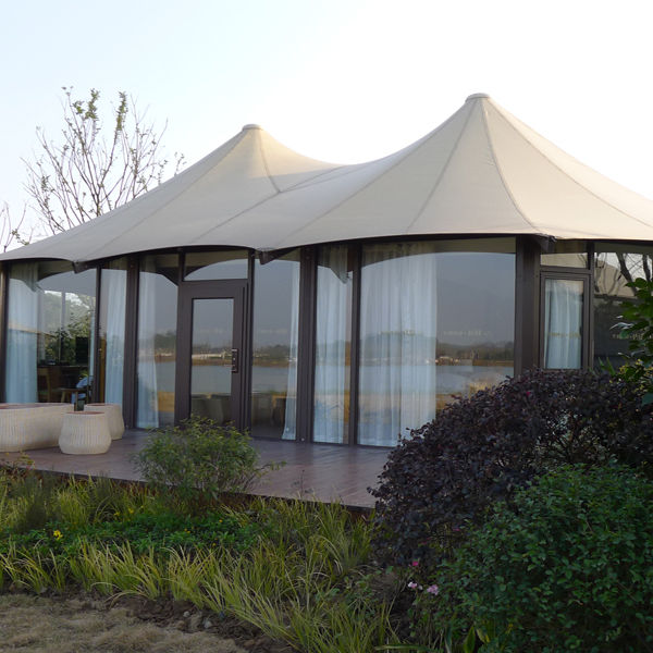 semi-permanent prefab polygon hotel tent house