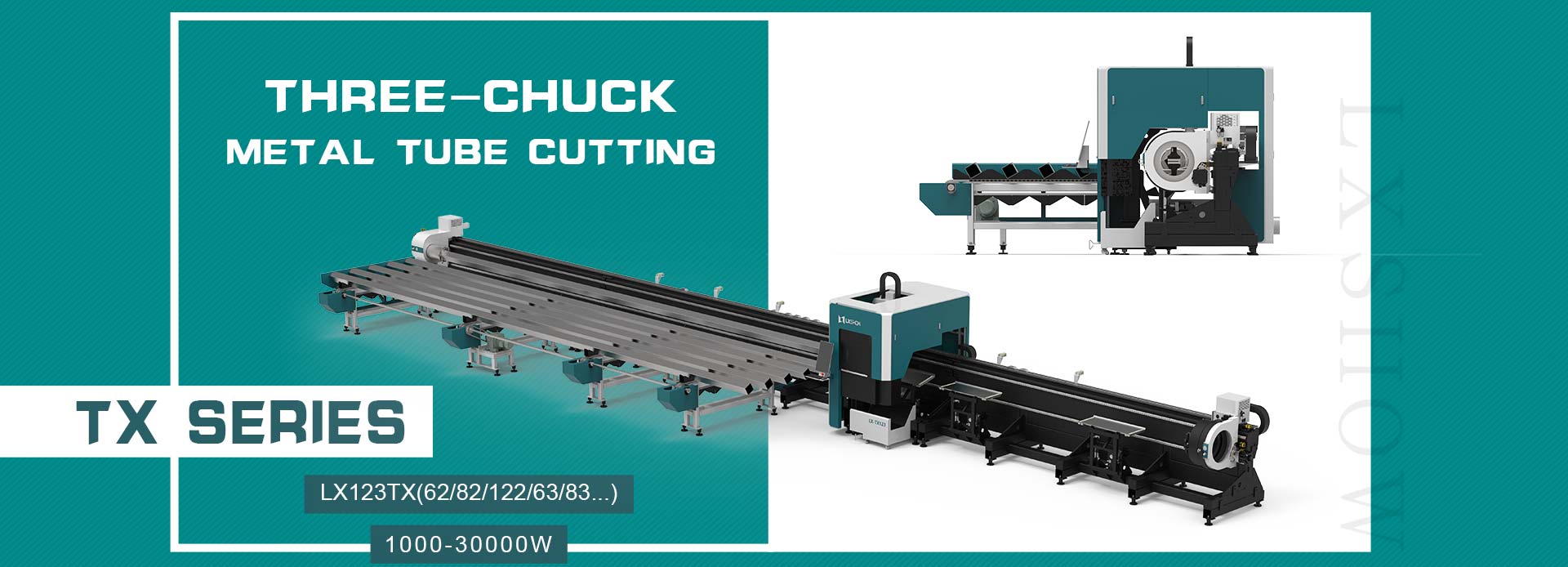LX123TX Best Three Chuck Heavy-duty Fiber Laser Metal Tube Cutting Machine