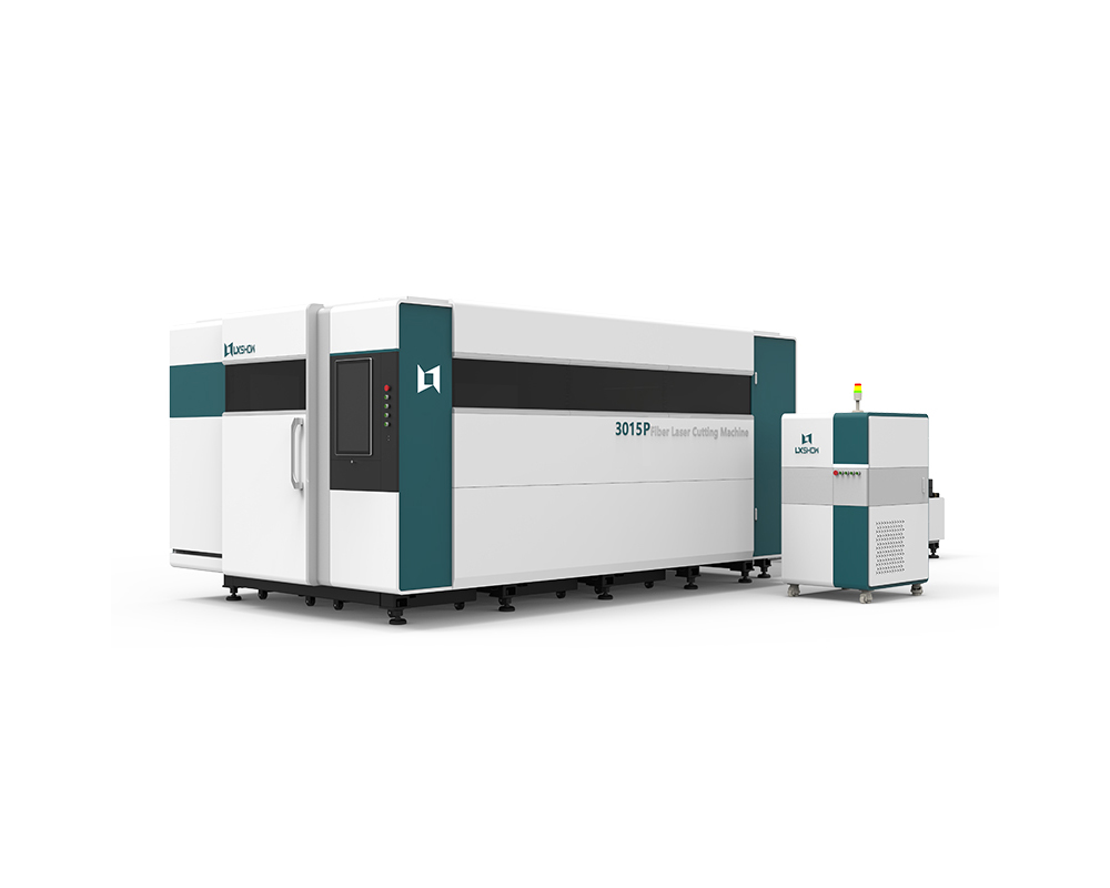 LX3015P Sheet Metal Cnc Fiber Laser Cutting Machine Steel Laser Cutter with Rotary Exchange Table and Cover 3kw 4kw 6kw 8kw 12kw