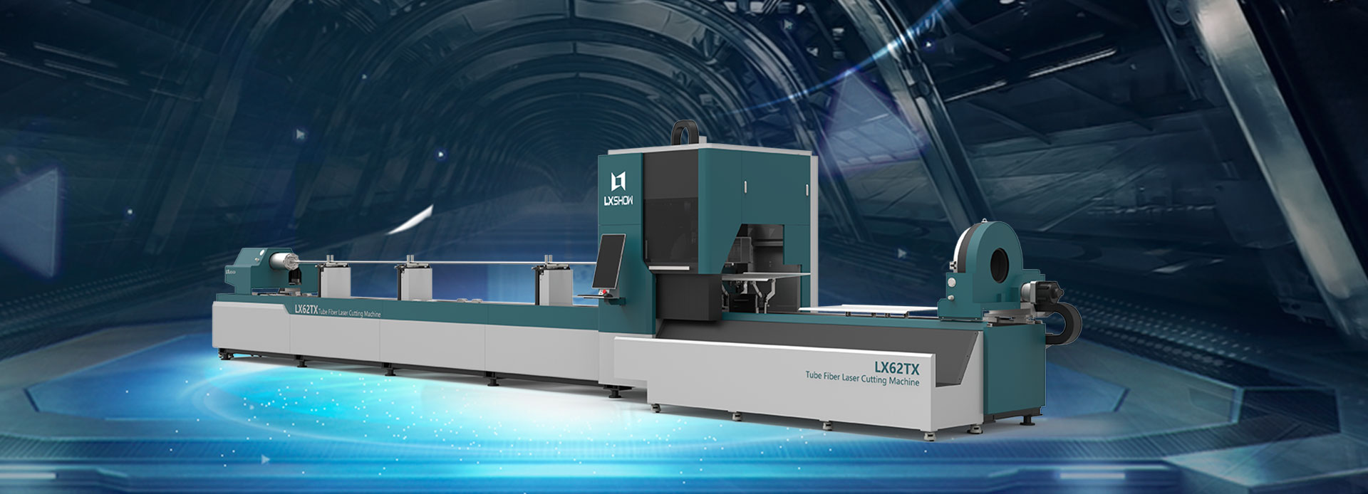 LX62TX New! Three Chuck heavy-duty Stainless Steel Iron Fiber Laser Metal Tube Cutting Machine