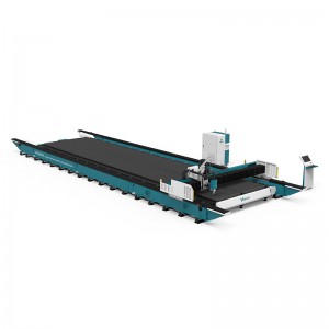 【LX12025L】Máquina cortadora láser de fibra de formato ultragrande serie L de plataforma única para cortar chapa metálica