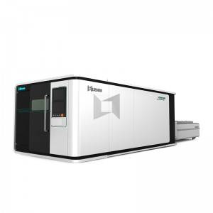 Factory Promotional China High Precision Fiber Laser Cutting Machine Full-Enclosed with Double Workbench for Metal