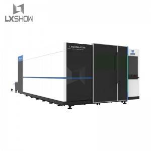 【LXF2040GH】High power 6000w cnc metal sheet fiber laser cutting machine with protective cover