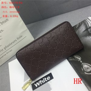 Long Zipper Leather Wallet With Card Holder