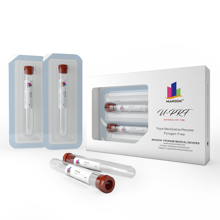 Prp Kit Tube Manufacturers –  MANSON Crystal U-PRF Tube 10ml for Teeth Implant Injection in Dentistry  – Manson