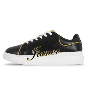 JIANER ຄຸນະພາບຂາຍສົ່ງ Custom Logo ລາຄາຖືກແມ່ຍິງຜູ້ຊາຍ Zapatos ຫນັງສີຂາວ Flat ເກີບບາດເຈັບແລະ Unisex