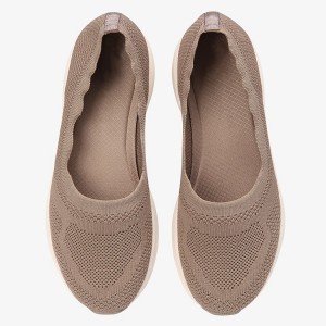 JIANER OEM/ODM Sepatu Jaring Tenun Rajutan Slip On Fly Bersirkulasi Sepatu Gaya Jalan untuk Wanita Sepatu Kasual Disesuaikan dengan BSCI