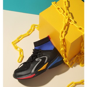 ახალი სტილის ორიგინალური მორგებული ლოგო, მოცურების საწინააღმდეგო Zapatillas ჩვეულებრივი მაღალი ტოპ სპორტული ფეხსაცმელი მამაკაცებისთვის