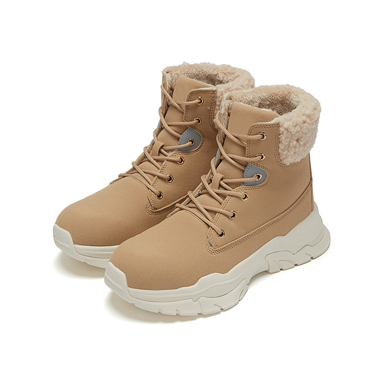 លក់ដុំ Unisex Anti Slip Synthetic Leather Upper Comfortable Platform Shoes Fur Warm Winter Boots 2021