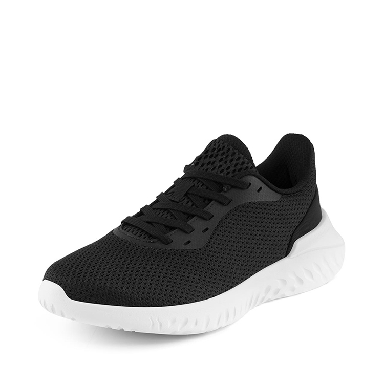 New Design Fashion Black Breathable Zapatillas Trainers Athletic Summer Knit Running Walking Shoes