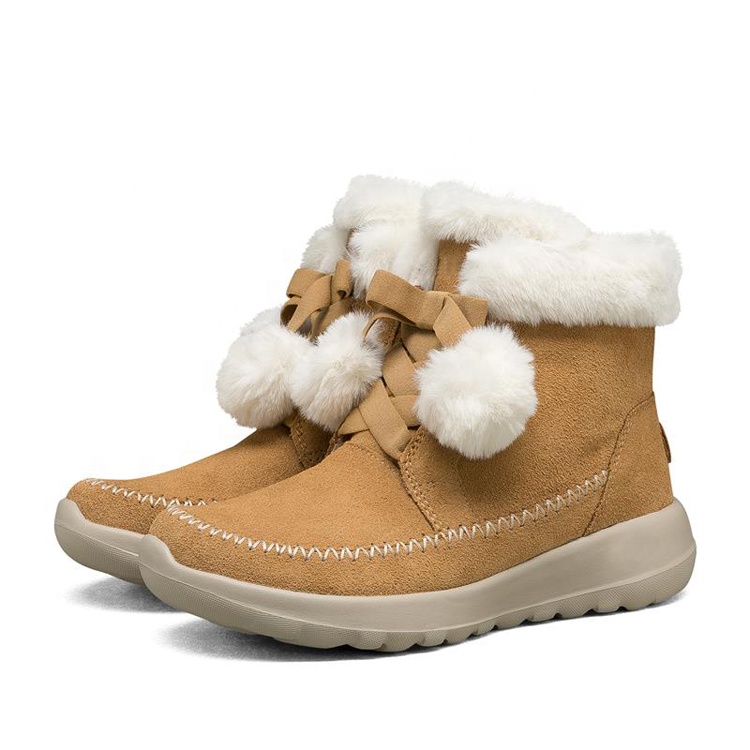 China OEM ODM Service New Style Anti Slip Snow Fur Adult Boots Women Winter Shoes