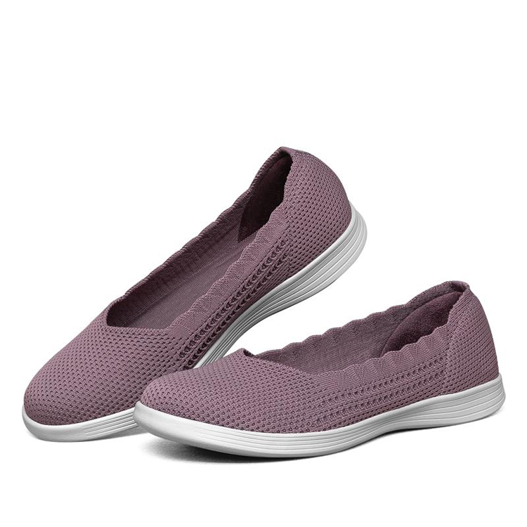 High Quality Supplier Spring Summer Ladies Breathable Custom Logo Slip On Flat Loafer Shoes Woman