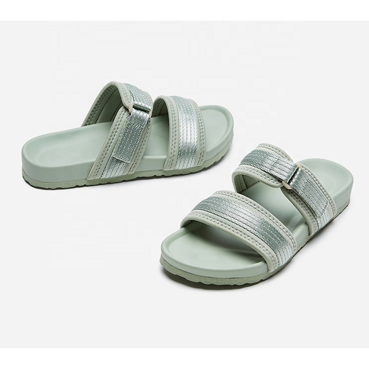 චීන අභිරුචි ලාංඡනය Fashion Beach Casual Shoes Girls Summer Women Sandals Slippers