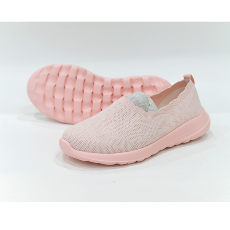 ОЕМ ОДМ произвођач мокасинки за ходање у Кини прилагођене вруће распродаје лагане вањске Јиан Ер ружичасте женске равне ципеле за слободно вријеме