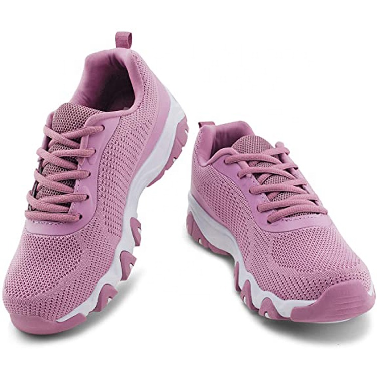 China New Design Customized Casual Knitting Athletic Sneaker Running Women Sport Shoes