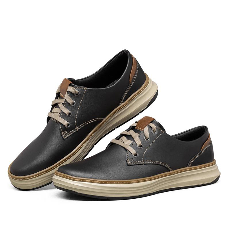 Jian Er Custom Brand Grosir High Quality Footwear Flat Sneaker Sepatu Kulit Pria Casual