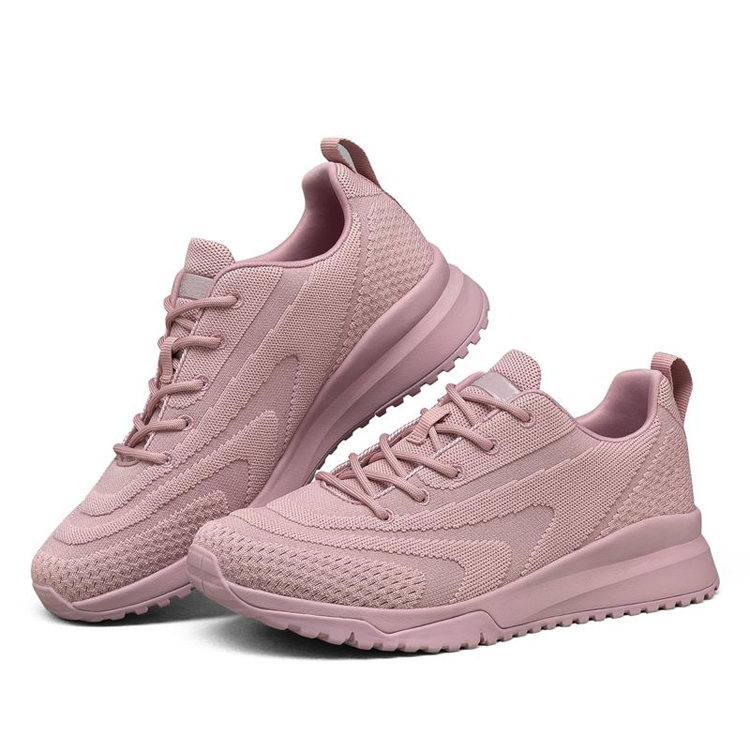 New Design Fashion Solid Color Pink Breathable Upper Best Quality Sneaker Women Shoes Sport Running