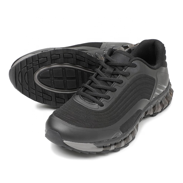 China  Lace-up Black Anti-Slippery Wear Resistant Casual Sport Walking Running Sneaker Shoes