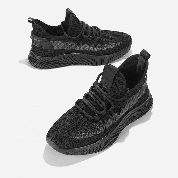 China Hot Selling Light Weight Breathable Zapatillas Knitting Anti-slip Sneaker Casual Shoes for Men