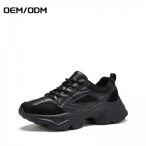 China Lace-up Mesh Lightweight Comfortable Breathable Walking Sneakers Clunky Shoes